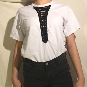 Forever 21 Laced Knit T-shirt